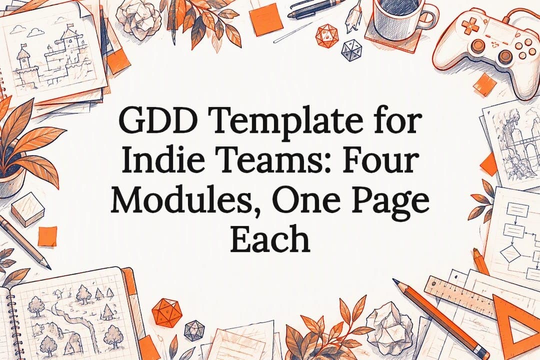 GDD Template for Indie Teams: Four Modules, One Page Each